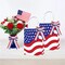 12 PCS Patriotic Bows – Red, White & Blue Stripes Fabric Bows for Wreaths, Tree Toppers, 4th of July, Independence Day, Memorial Day, Veterans Day Indoor & Outdoor Decorations